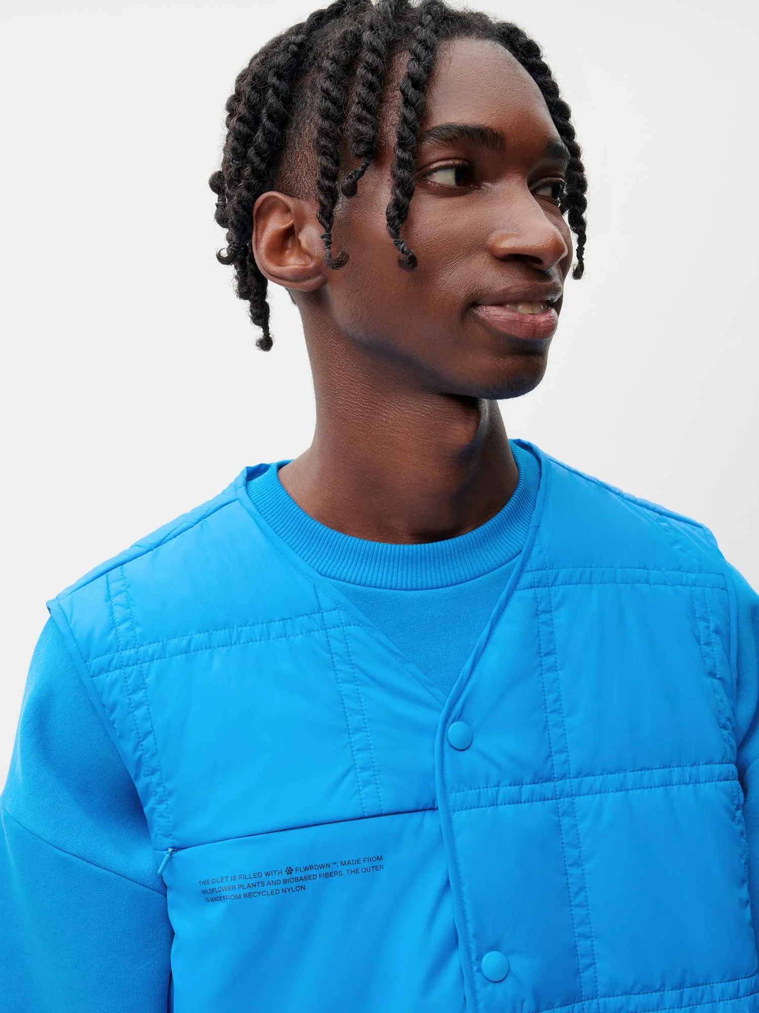 FLWRDWN™ Quilted Gilet—cerulean blue