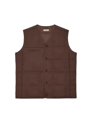 FLWRDWN™ Quilted Gilet—chestnut brown