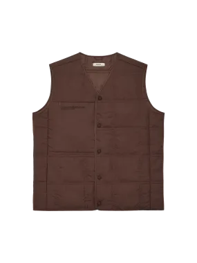 FLWRDWN™ Quilted Gilet—chestnut brown