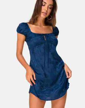 Gaval Mini Dress in Satin Rose Midnight