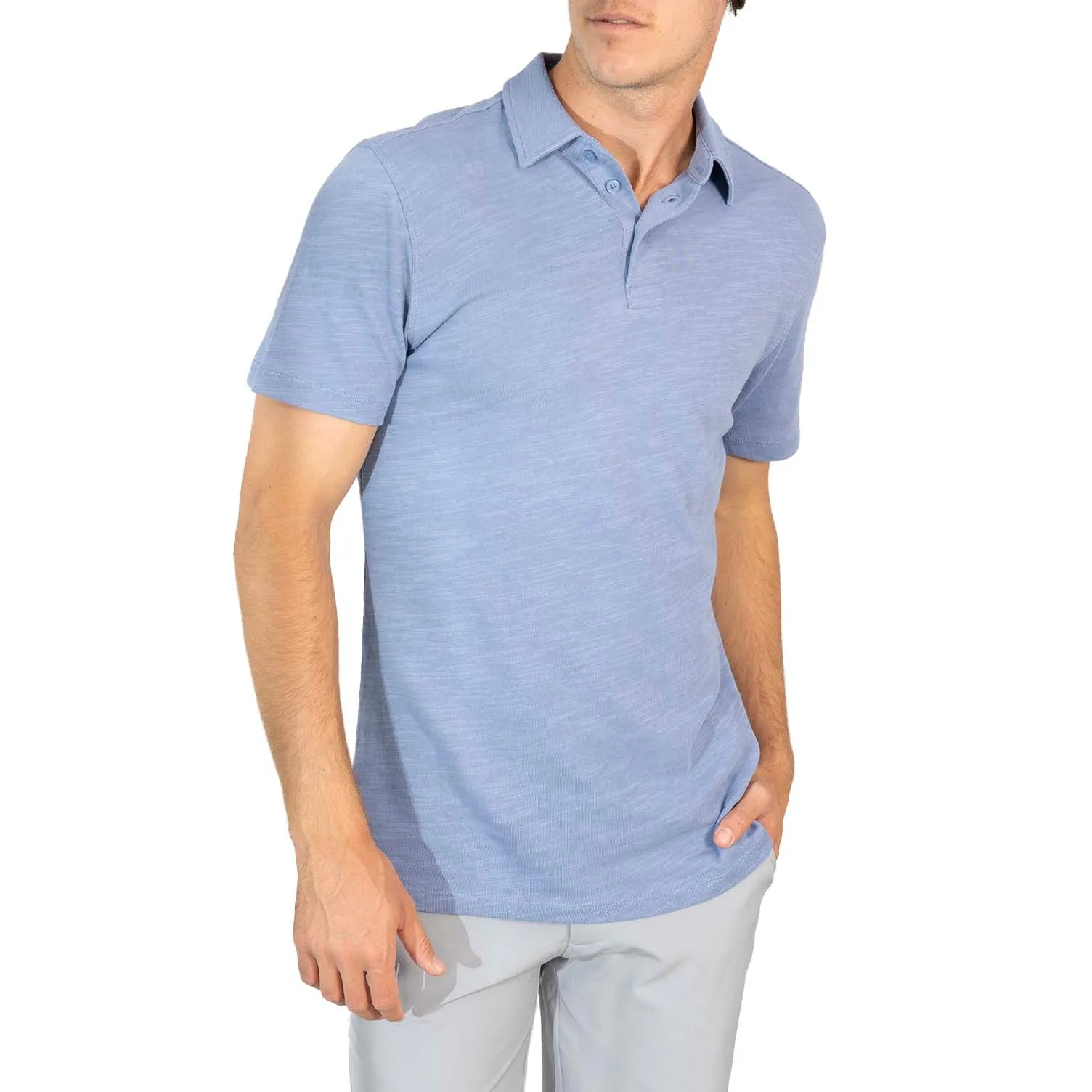 G/Fore Clubhouse Cotton Tailored Fit Golf Polo Shirt - Colony