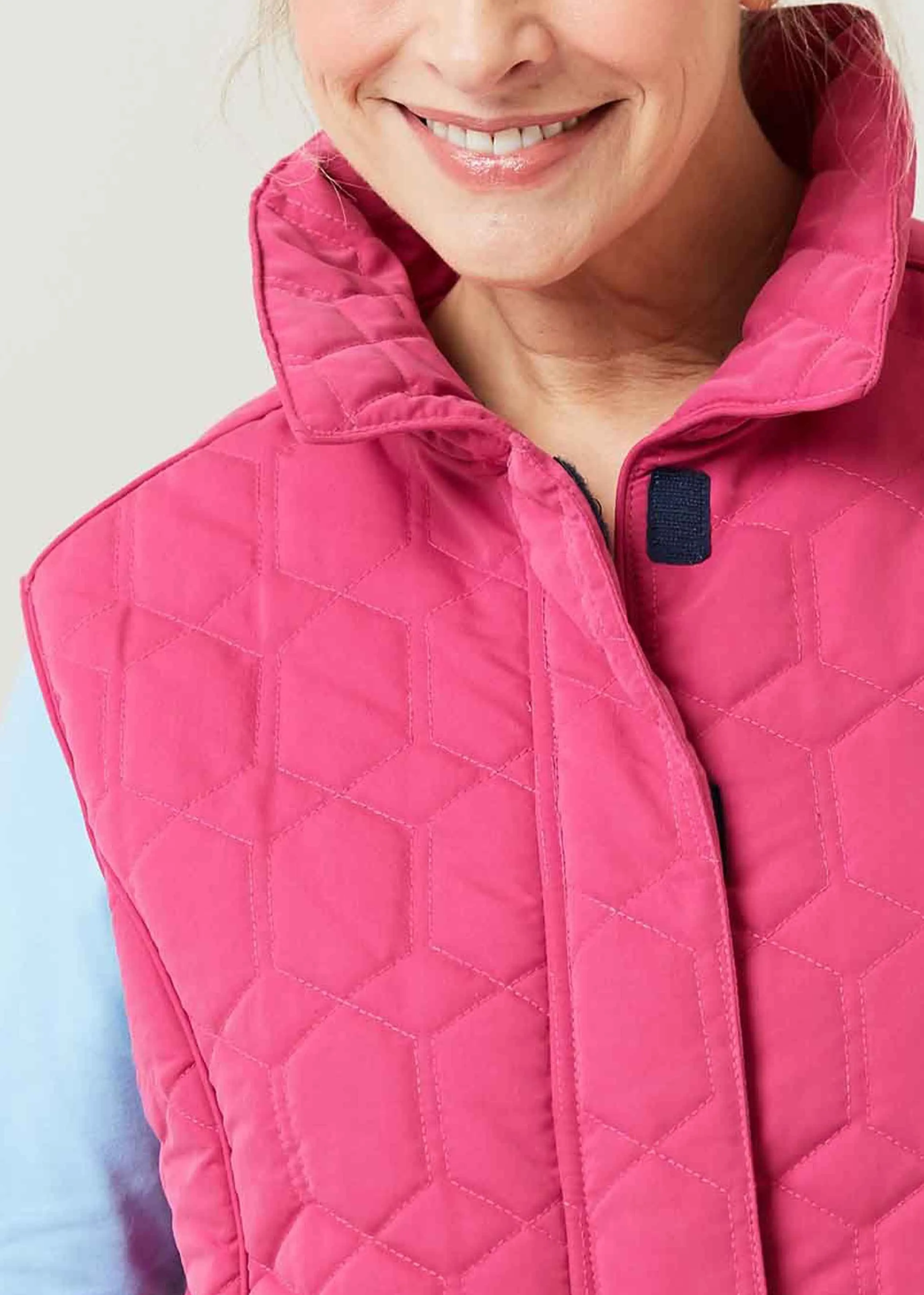 Harriet Diamond Quilted VELCRO® Brand Fastening Gilet