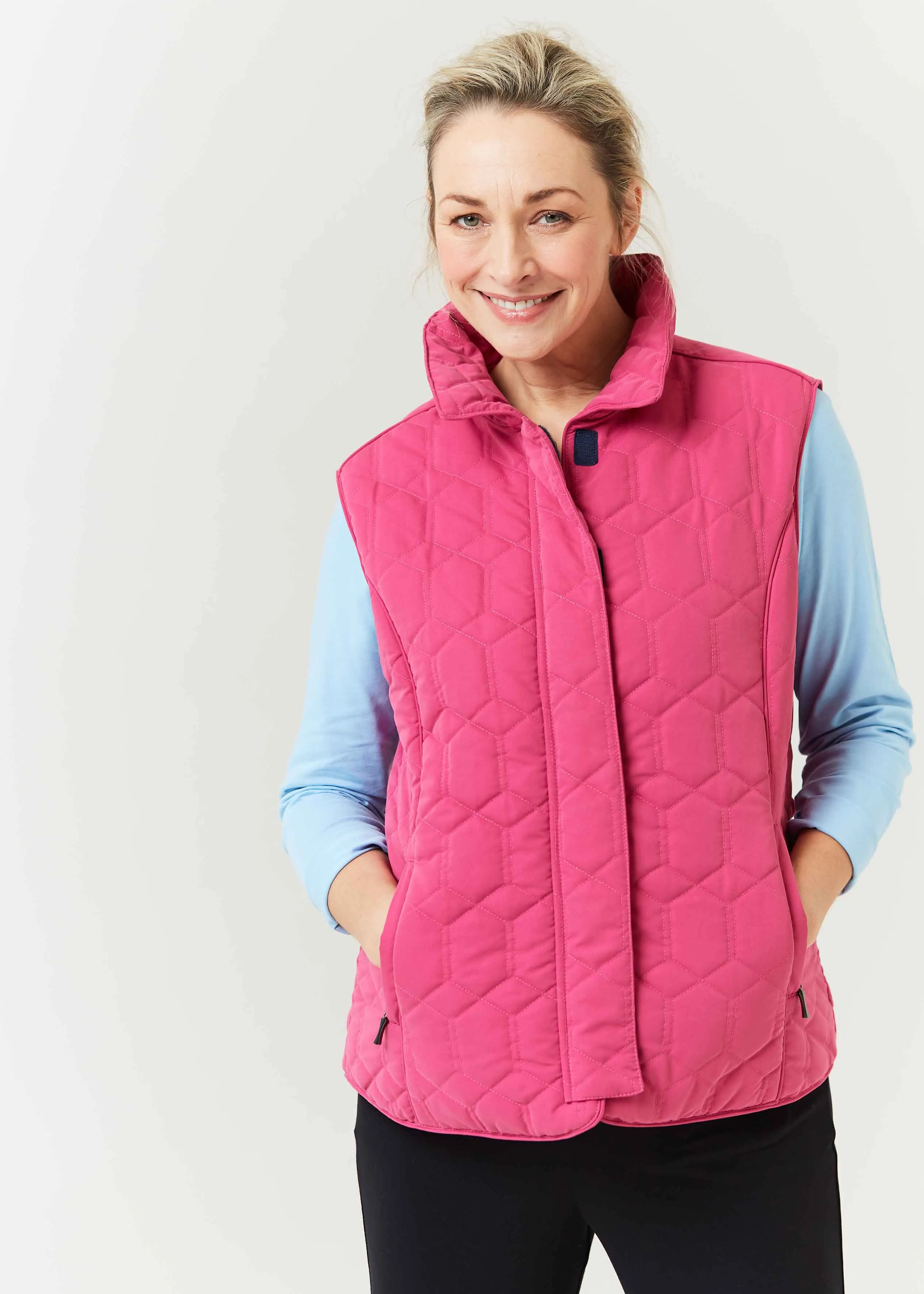 Harriet Diamond Quilted VELCRO® Brand Fastening Gilet