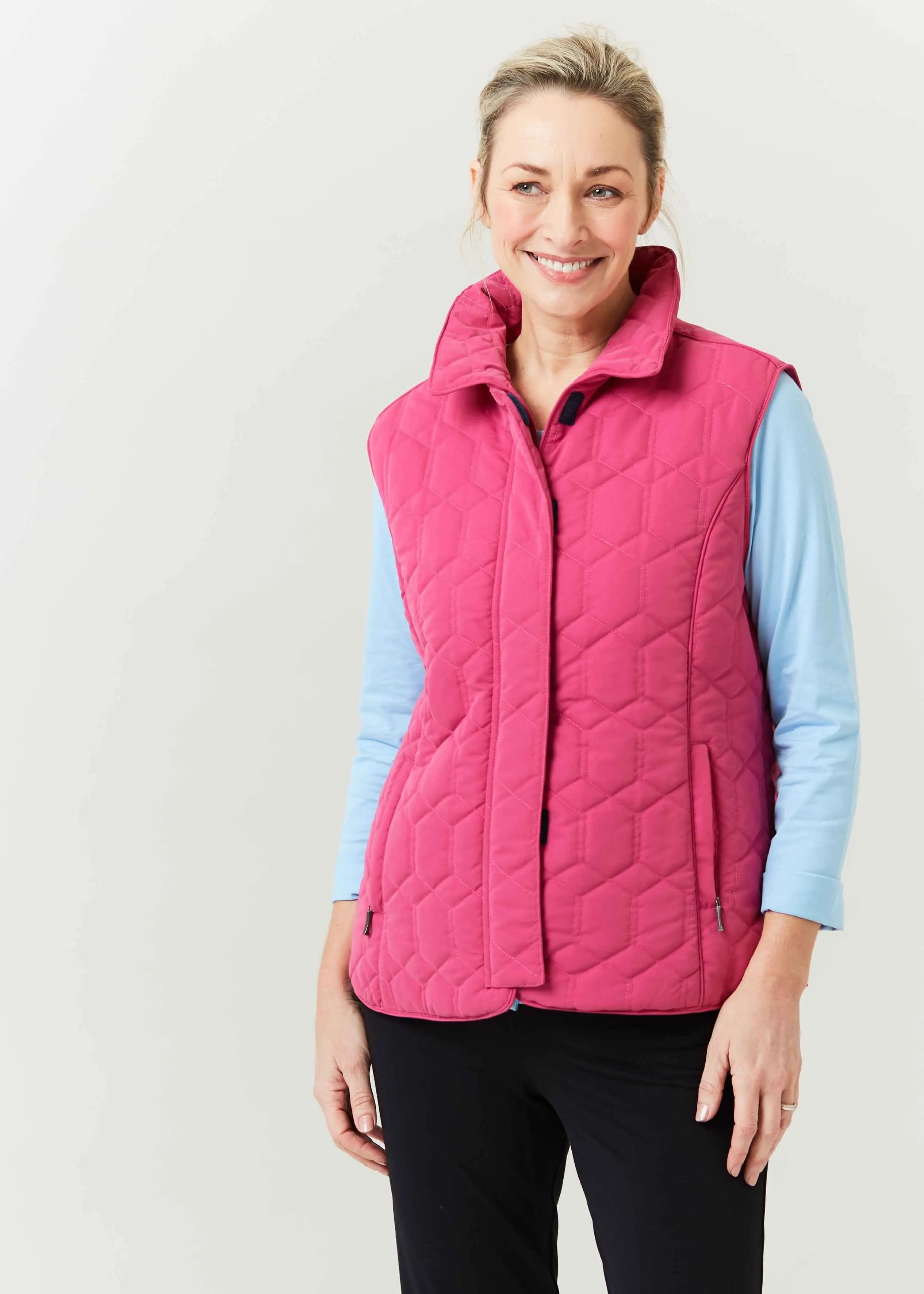 Harriet Diamond Quilted VELCRO® Brand Fastening Gilet