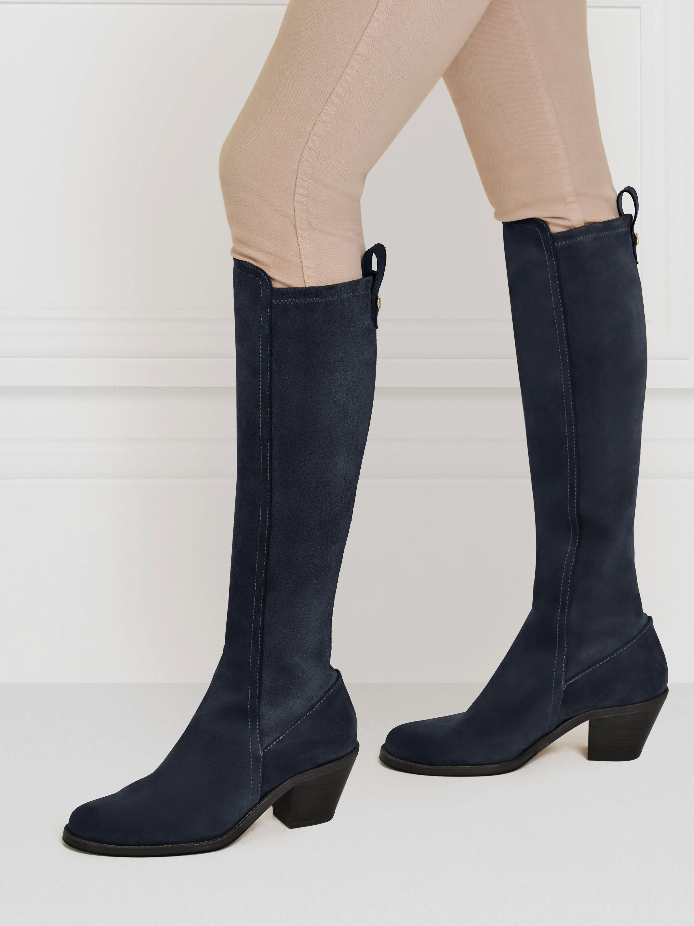 Heeled Belgravia - Navy Suede