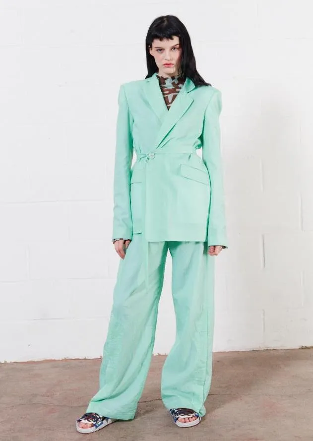 House of Holland Ripstop Tailored Jacket (Mint Green)