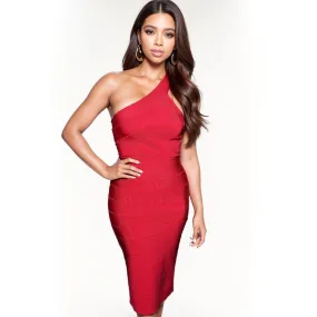 Internet Celebrity Off-Shoulder Evening Dress: Chic Bandage Cocktail Style