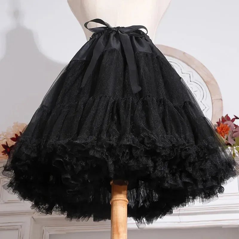 Japanese Gothic Lolita Dress Women Bandage Vintage Girl Sweet Lace Dark Slip Elegant Princess Victorian Dress Prom Party Dress