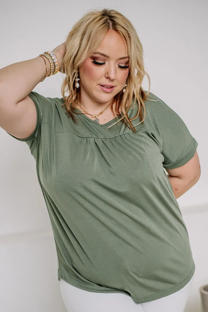 Just Hanging Around Babydoll Top | Green