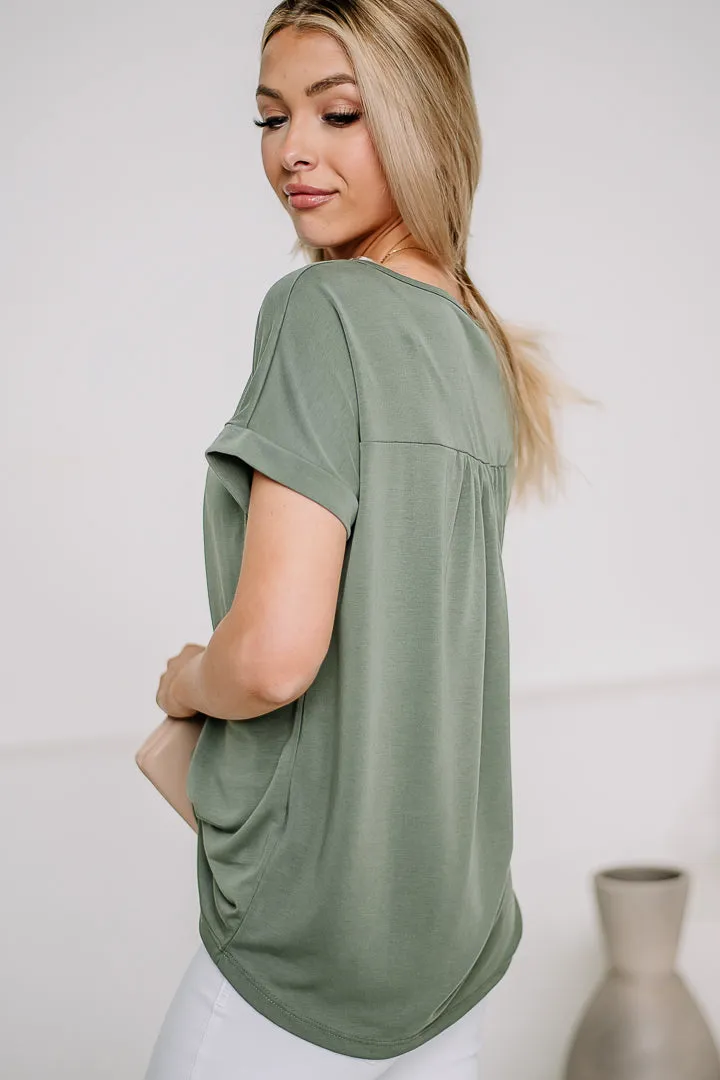 Just Hanging Around Babydoll Top | Green