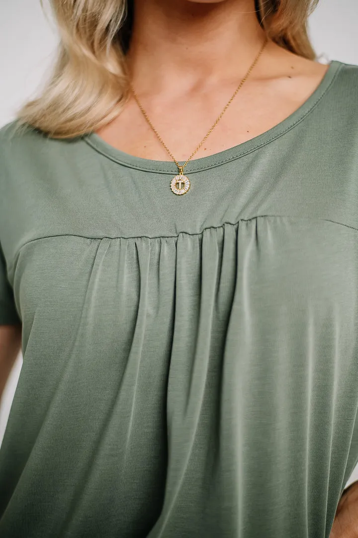 Just Hanging Around Babydoll Top | Green