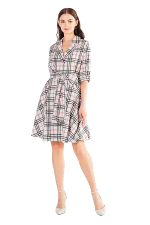 Kelsey notched collar shirtdress