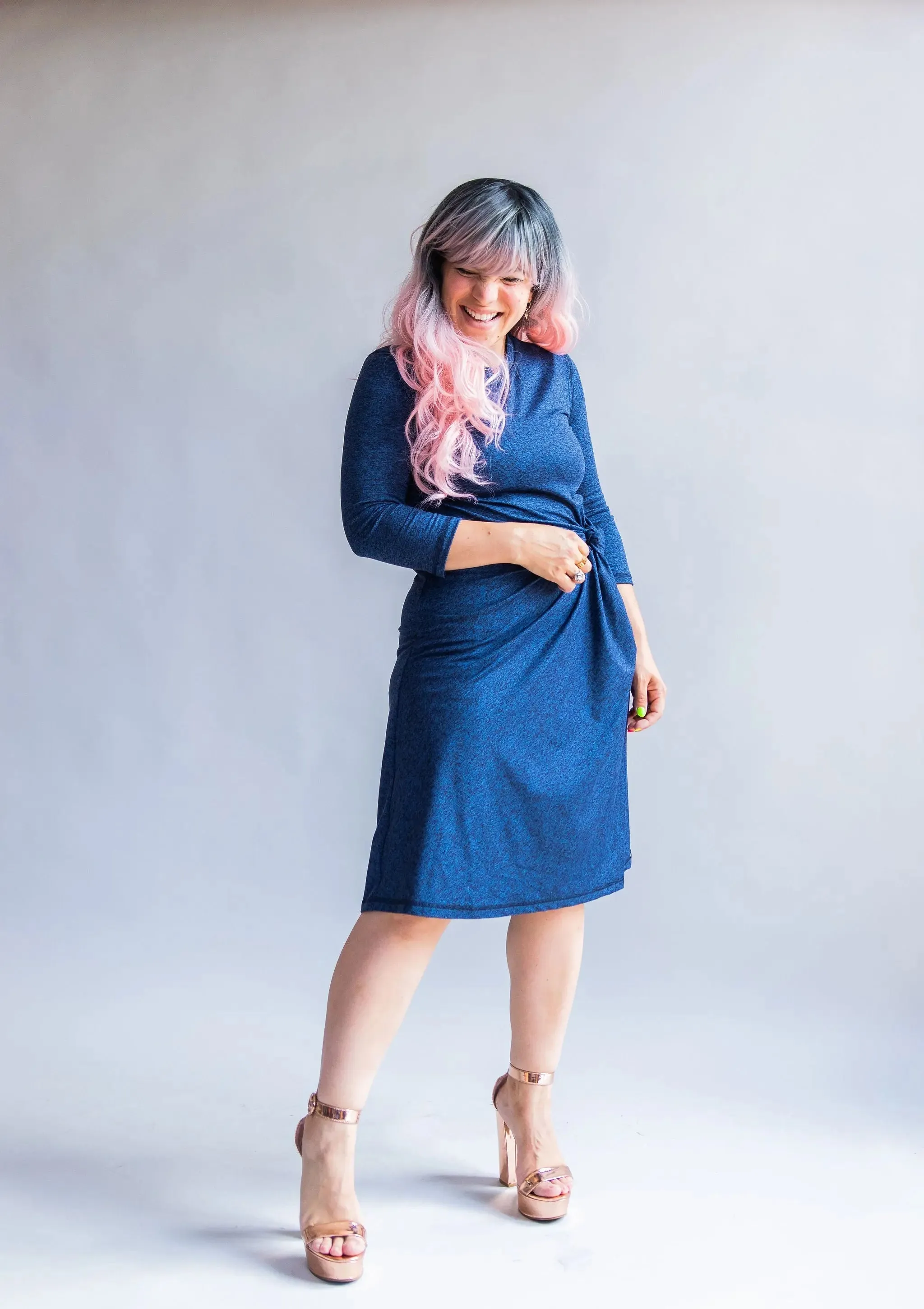 Knot Dress - Navy