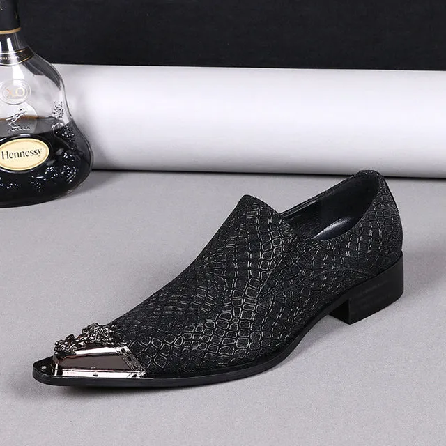 Luxury Fiber Men Pointed Dress Shoes