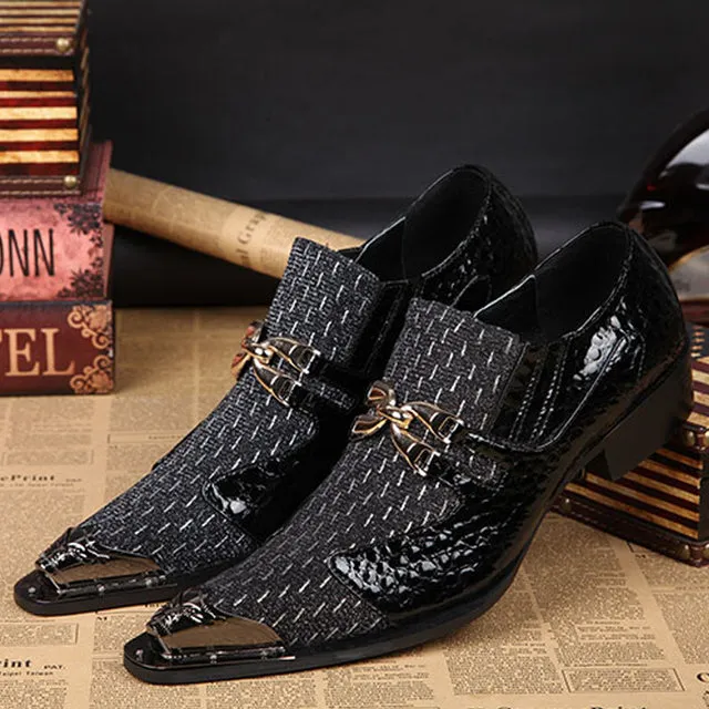 Luxury Fiber Men Pointed Dress Shoes