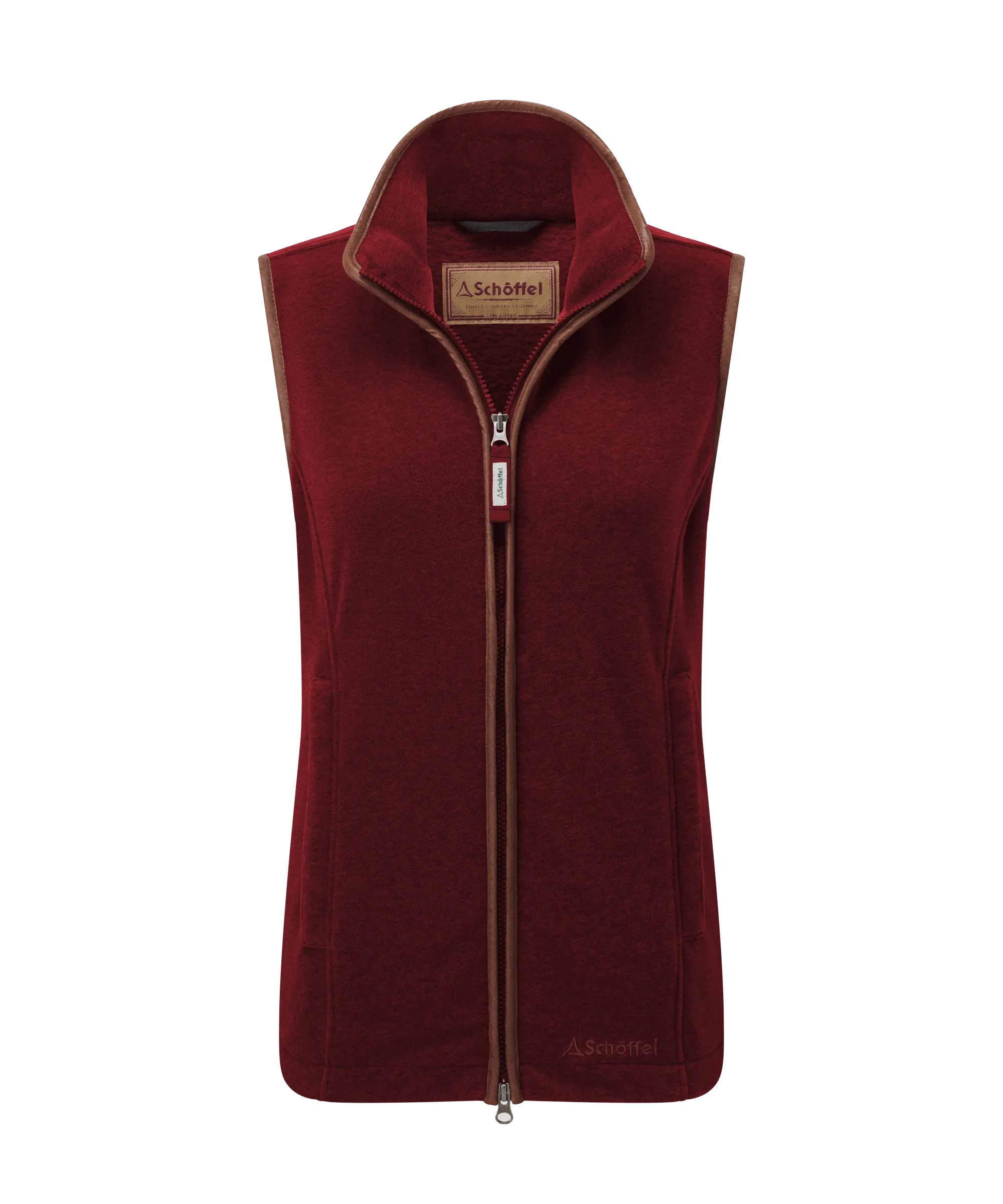 Lyndon Fleece Gilet - Claret