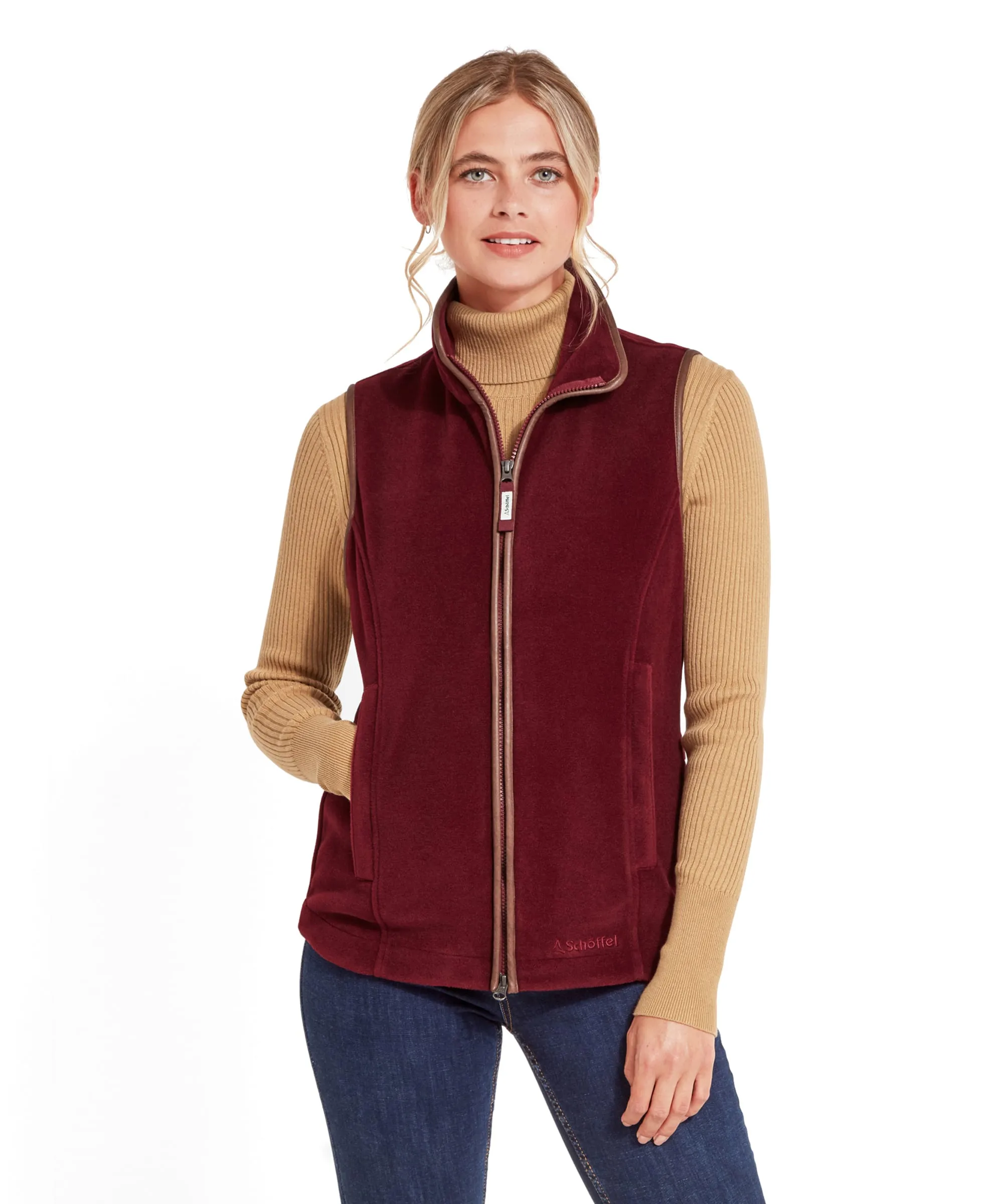 Lyndon Fleece Gilet - Claret