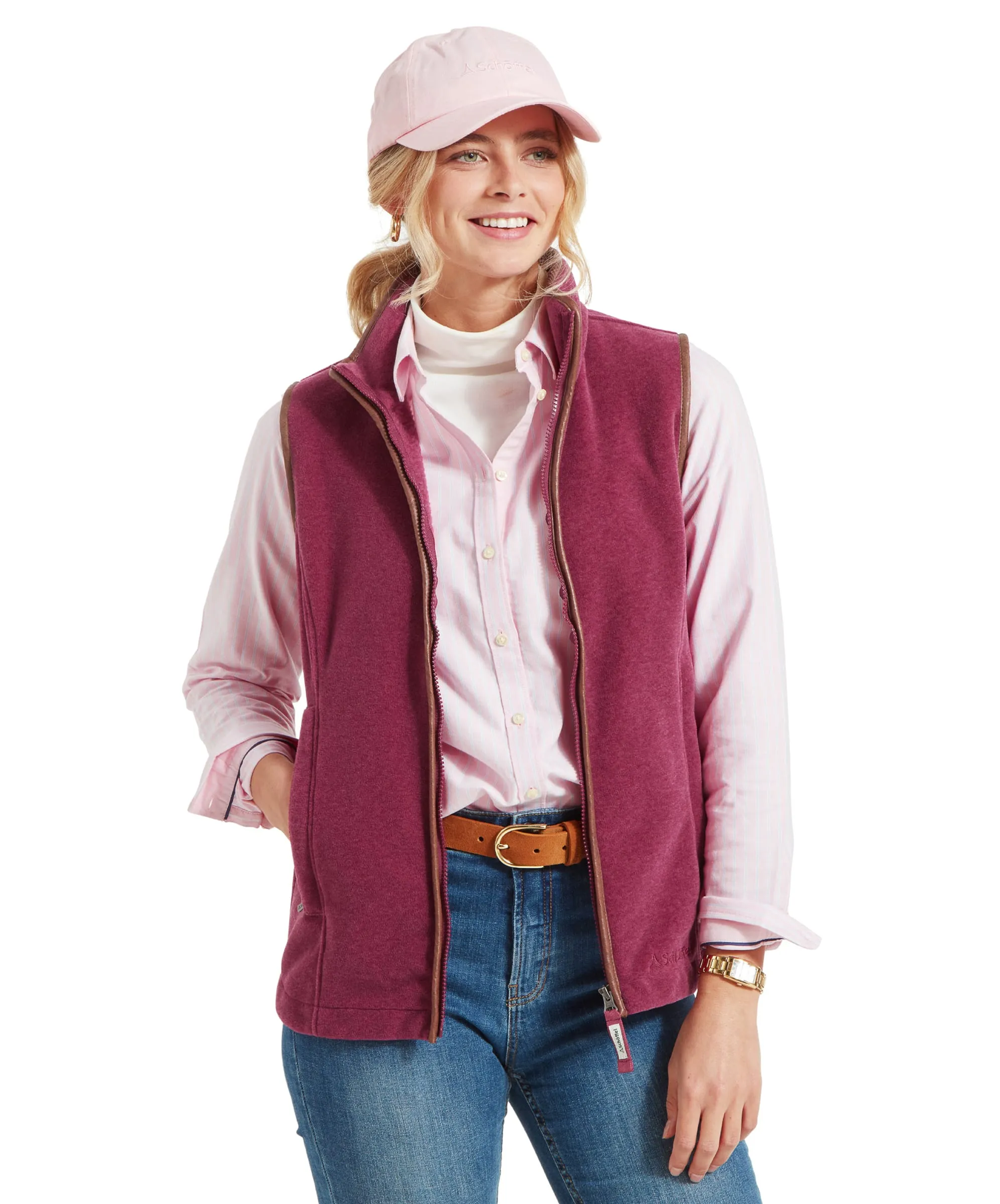 Lyndon Fleece Gilet - Mulberry