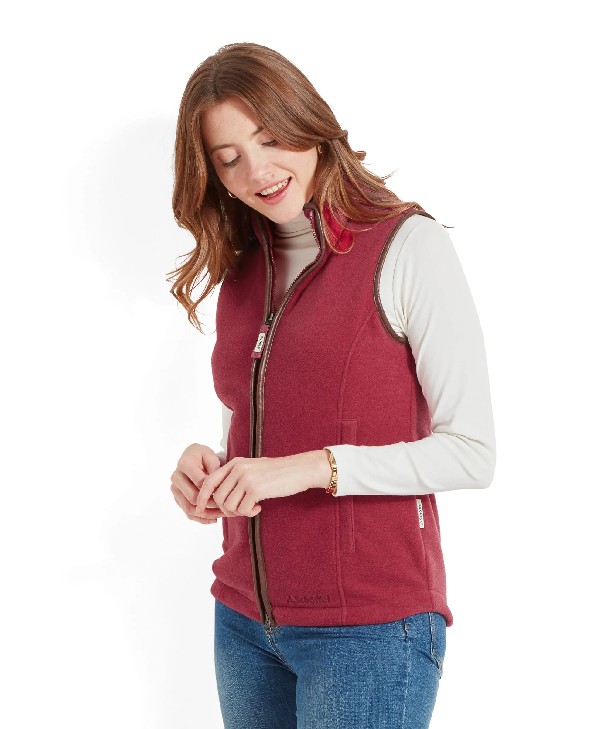 Lyndon Fleece Gilet - Pomegranate