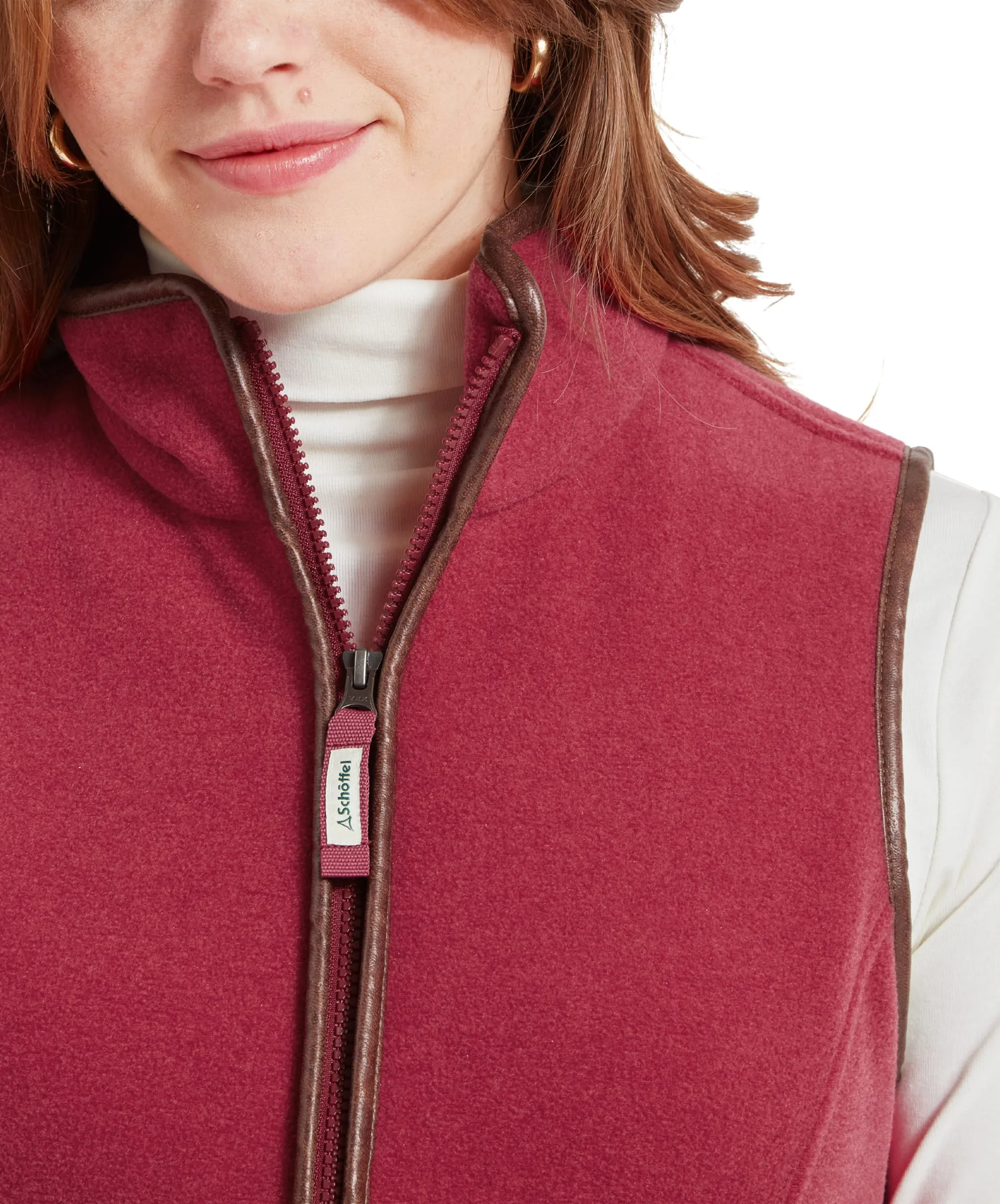 Lyndon Fleece Gilet - Pomegranate