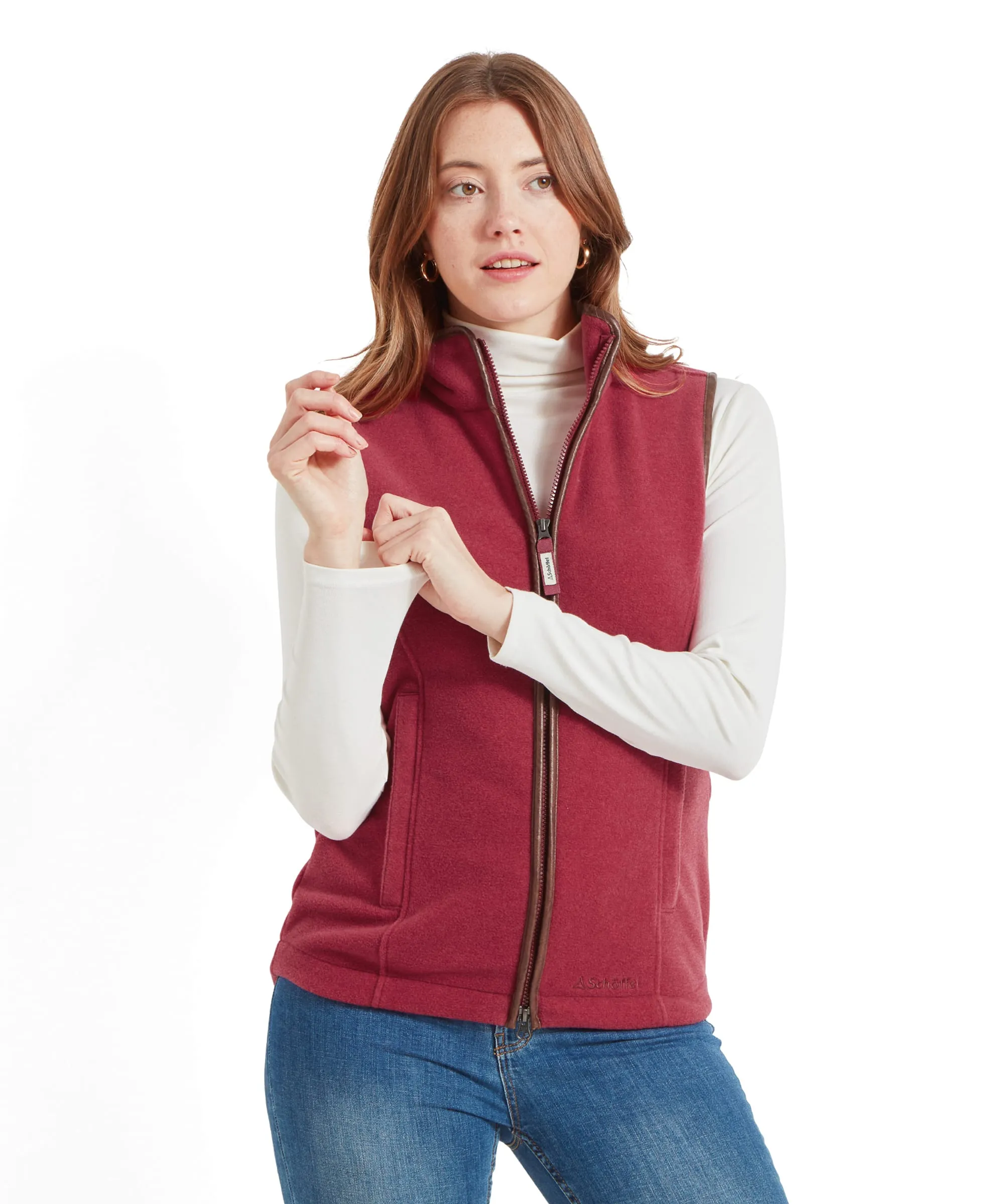 Lyndon Fleece Gilet - Pomegranate