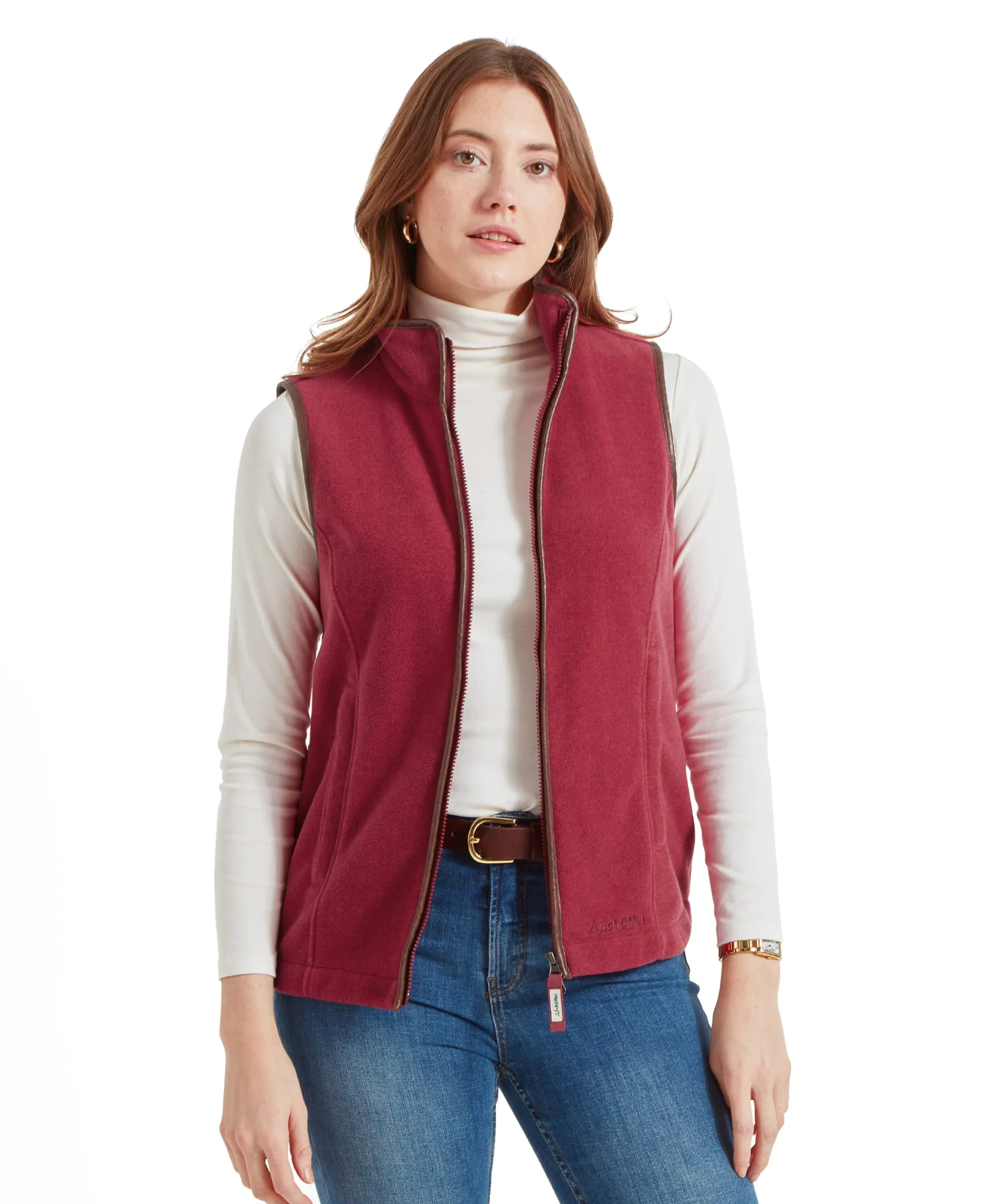 Lyndon Fleece Gilet - Pomegranate