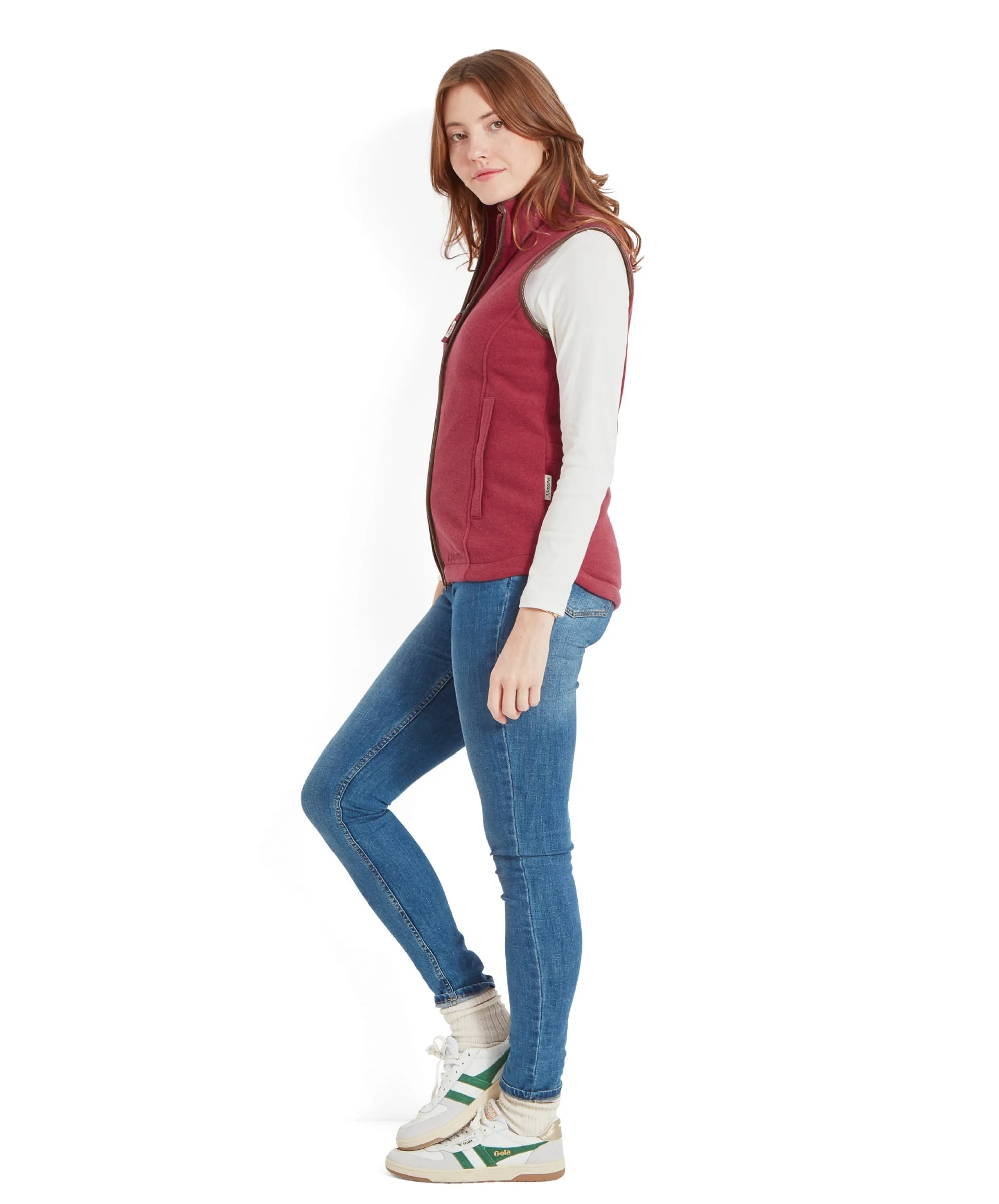 Lyndon Fleece Gilet - Pomegranate