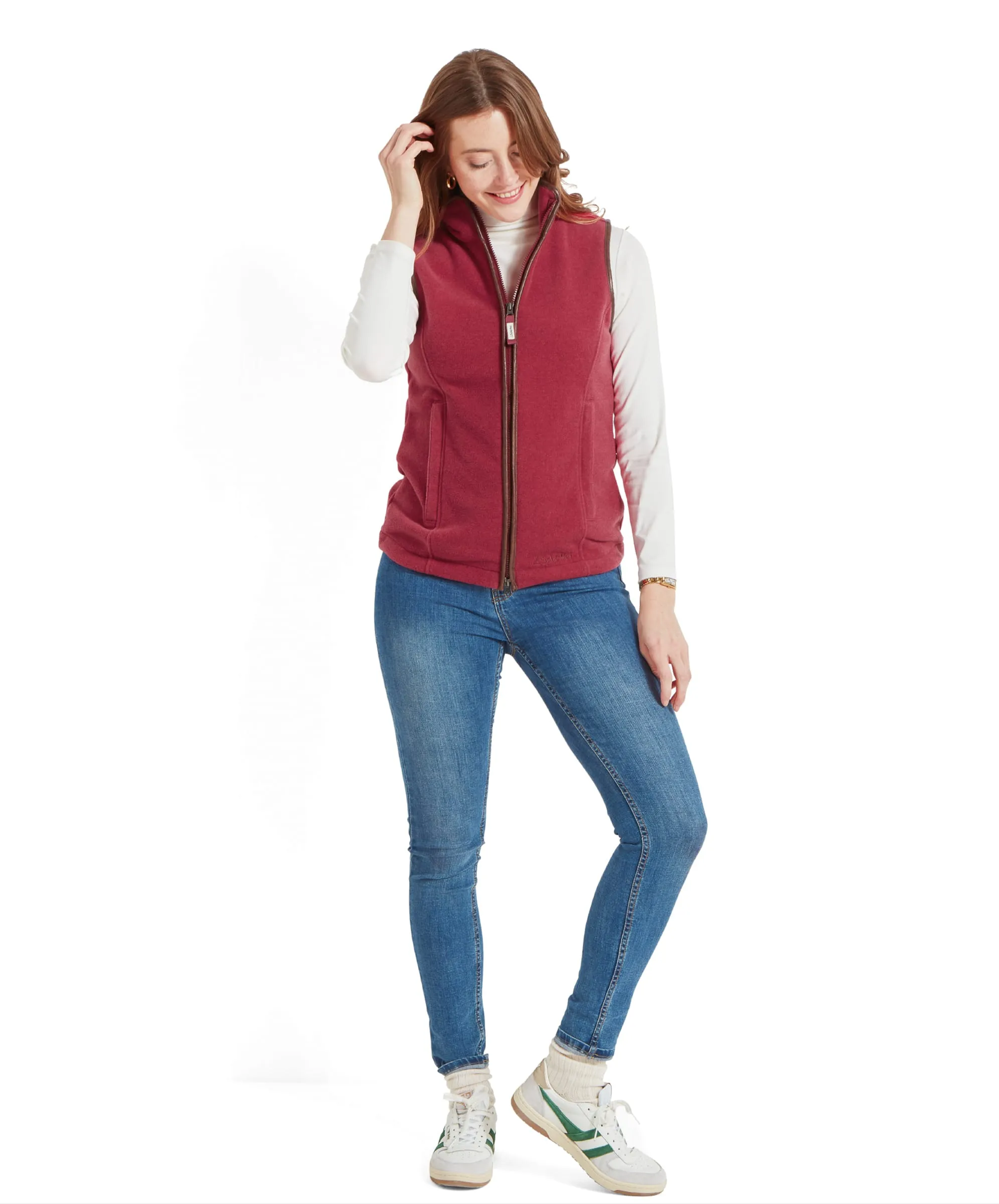 Lyndon Fleece Gilet - Pomegranate