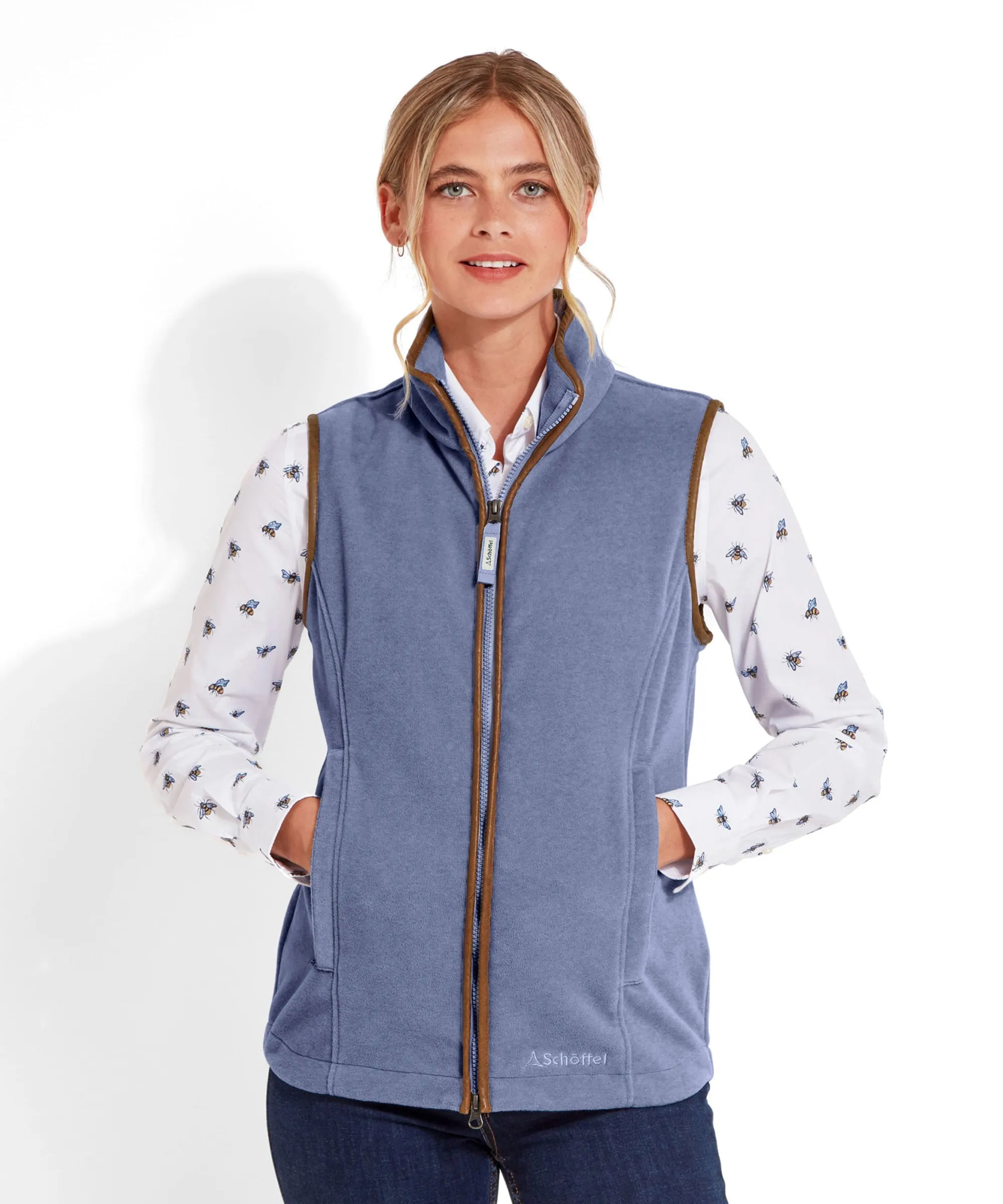 Lyndon Fleece Gilet - Stone Blue