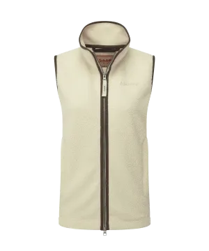 Lyndon Retro Fleece Gilet - Ecru