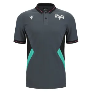 Macron Ospreys Rugby Mens Travel Rugby Fit Polo