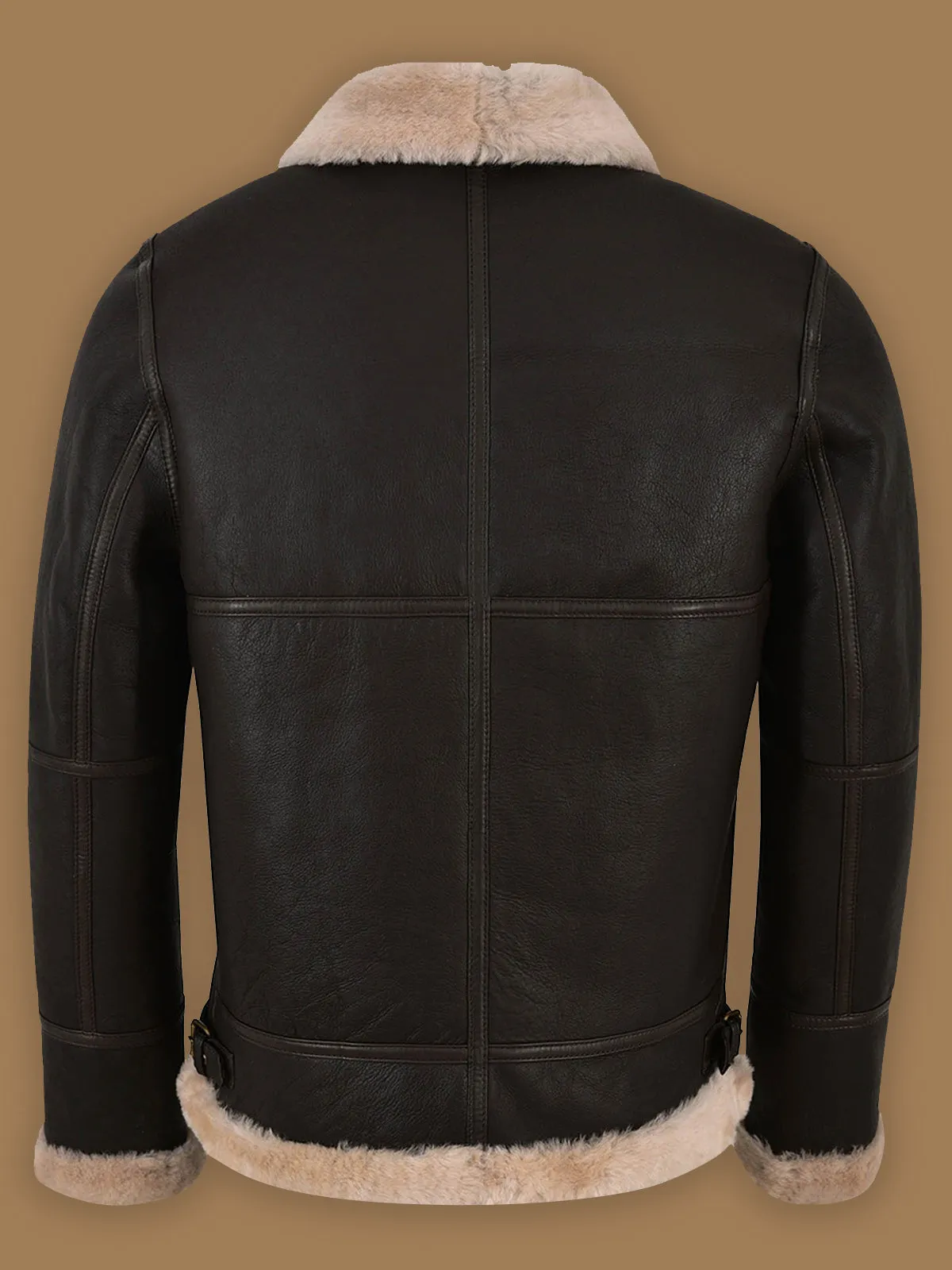 Men Black Sheepskin Jacket