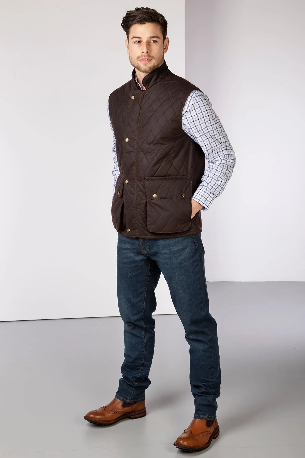 Men's Diamond Quilted Wax Waistcoat II