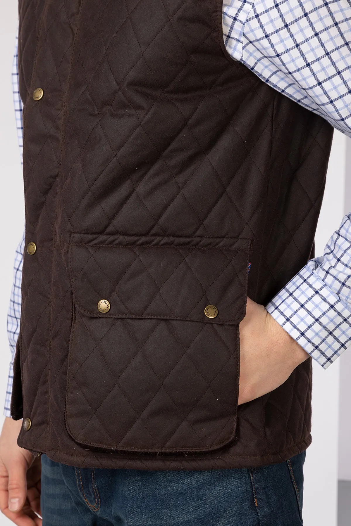 Men's Diamond Quilted Wax Waistcoat II