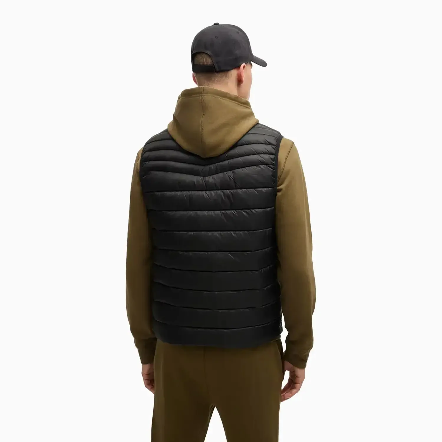 Men's Water Repellent Slim Fit Gilet Vest With Logo Patch