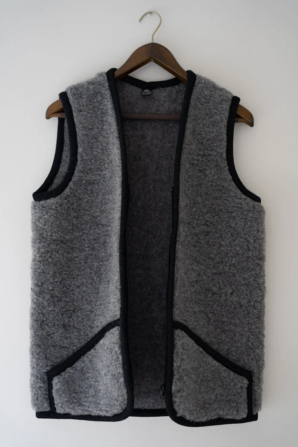 Merino Wool Gilet - Natural Gray