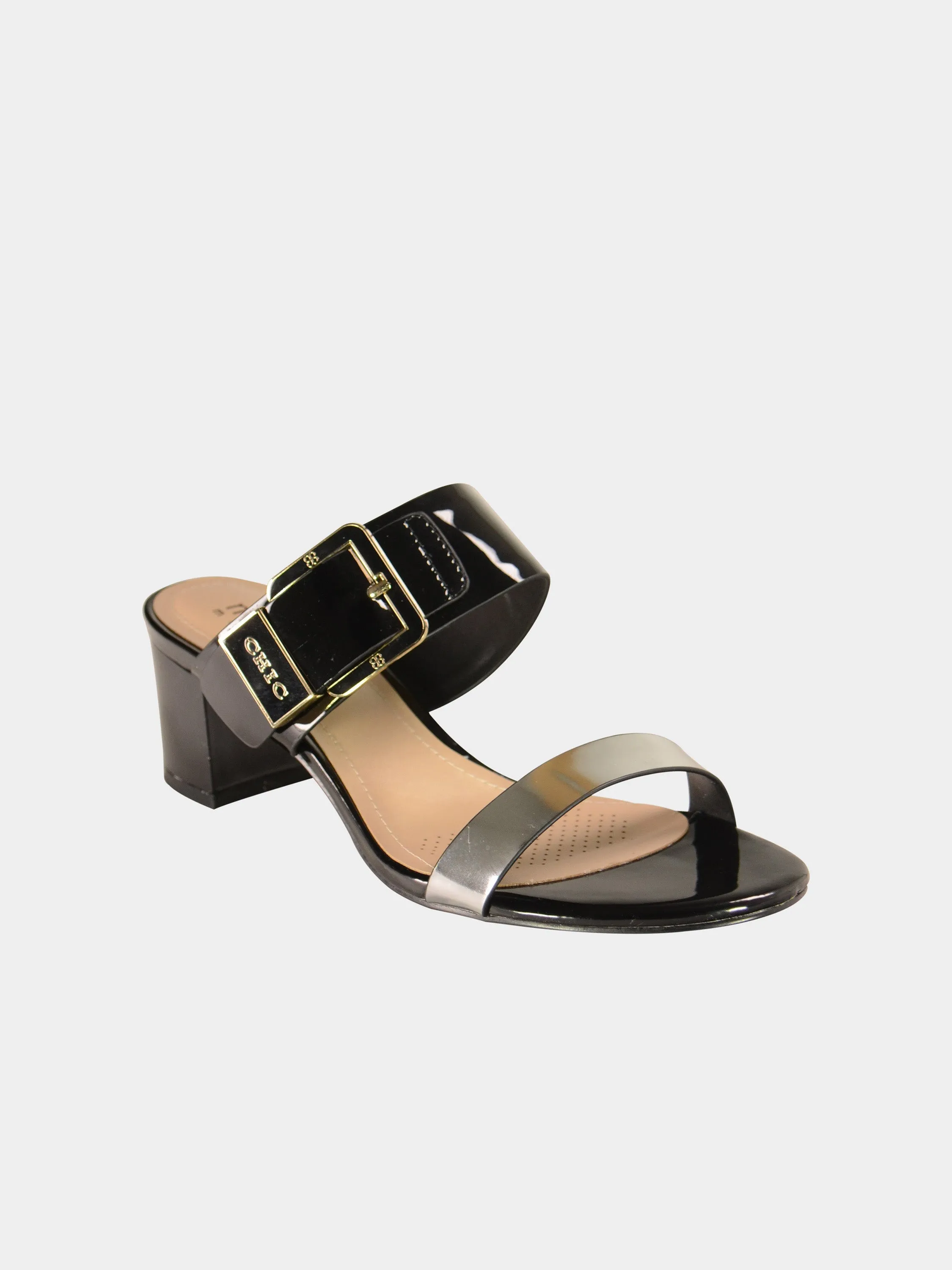 Michelle Morgan 150911 Patent Chic Embossed Sandals