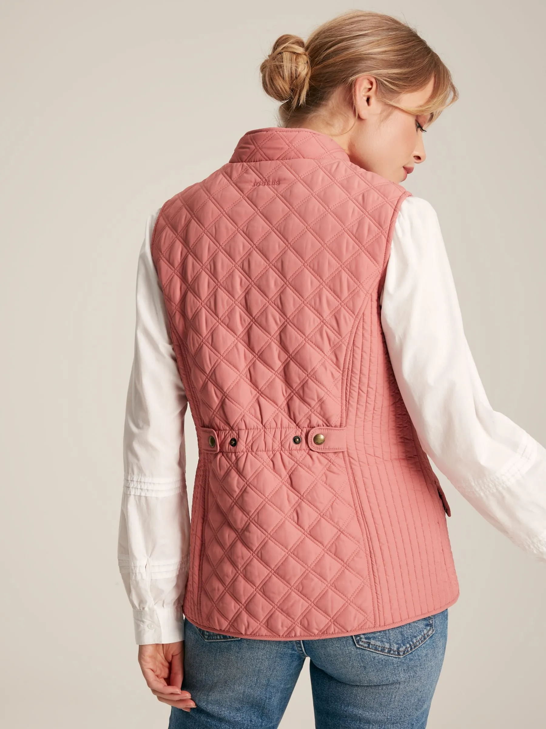 Minx Rose Pink Showerproof Diamond Quilted Gilet