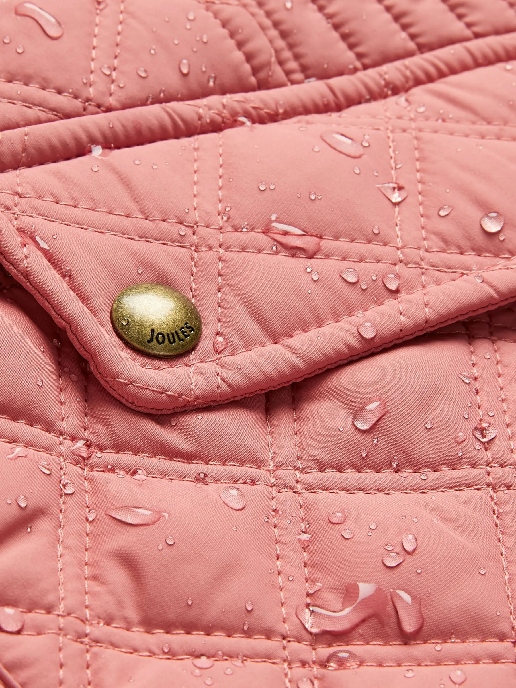 Minx Rose Pink Showerproof Diamond Quilted Gilet