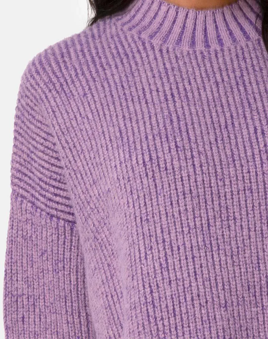 Mody Jumper Knitted in Light Purple