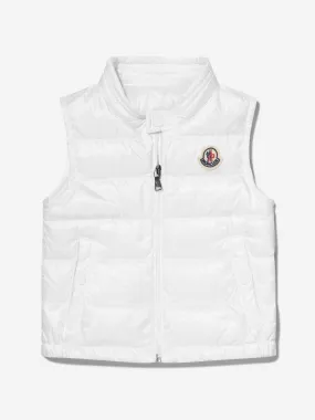 Moncler Enfant Baby Down Padded New Amaury Gilet in White