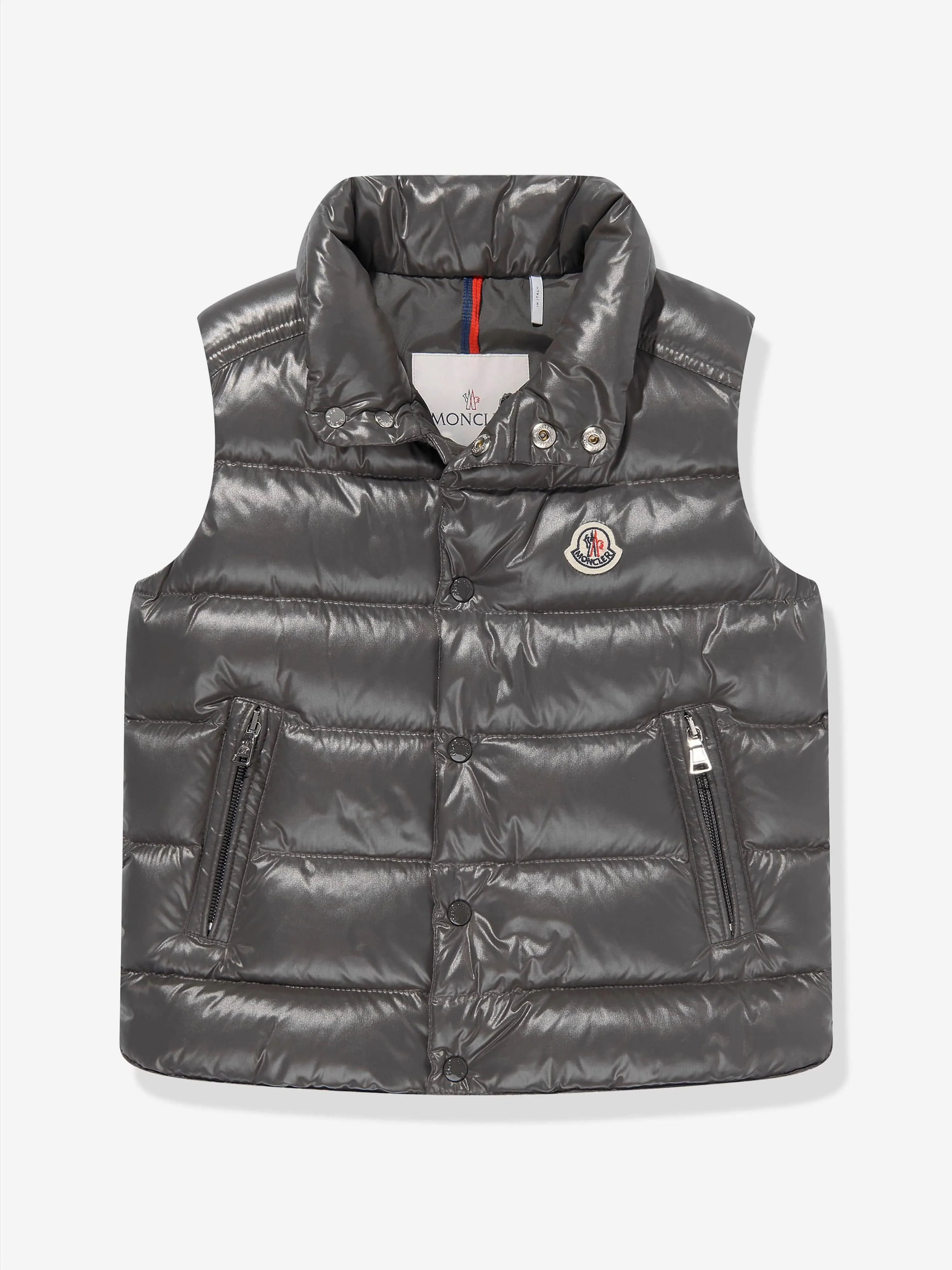 Moncler Enfant Boys Down Padded Tib Gilet in Grey