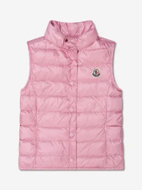 Moncler Enfant Girls Down Padded Liane Gilet in Pink