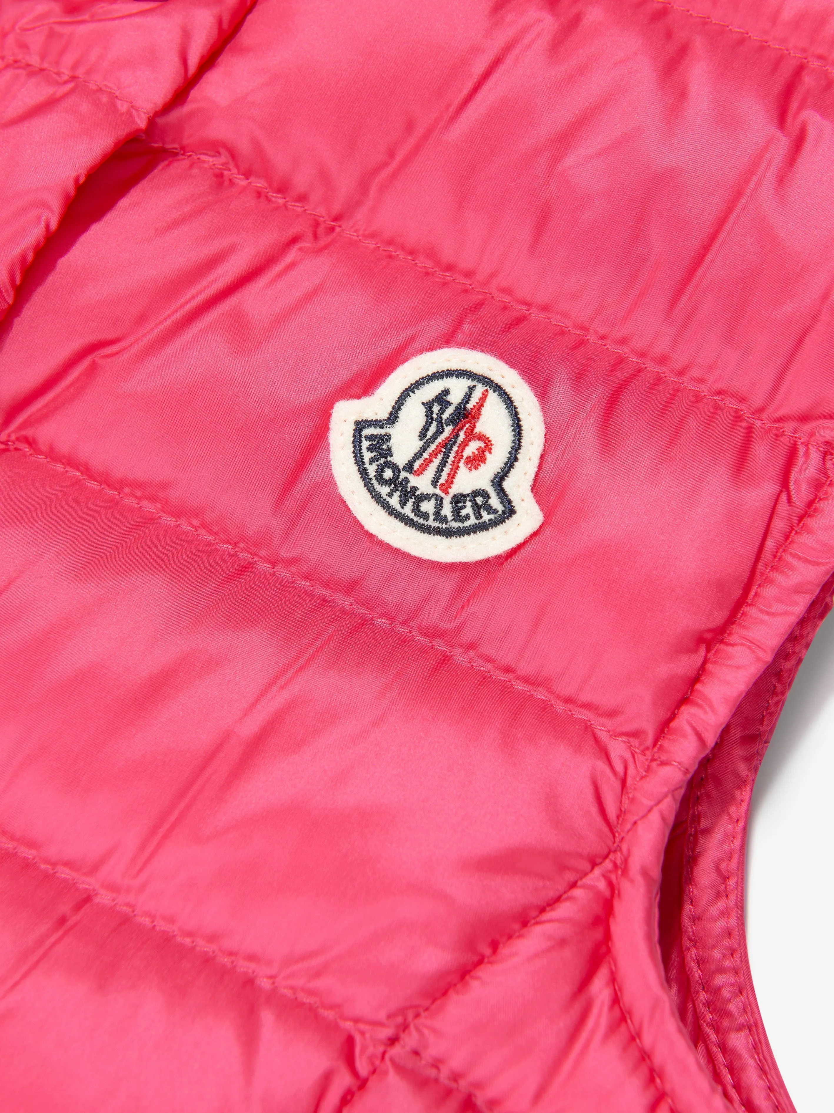 Moncler Enfant Girls Down Padded Liane Gilet in Red