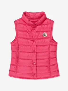 Moncler Enfant Girls Down Padded Liane Gilet in Red