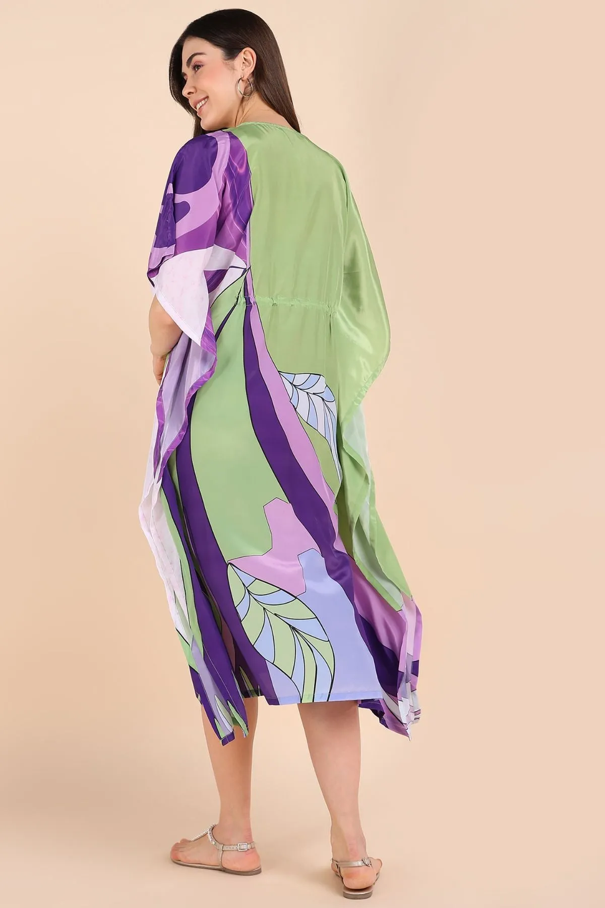 Multicolor Printed Maternity & Feeding Kaftan