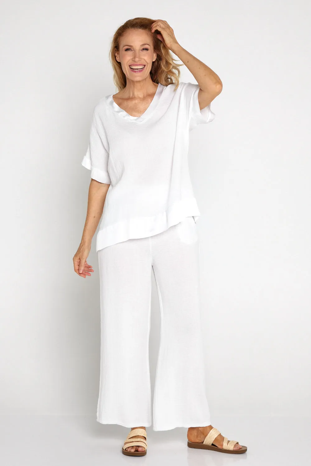 Nali Cotton Pants - White