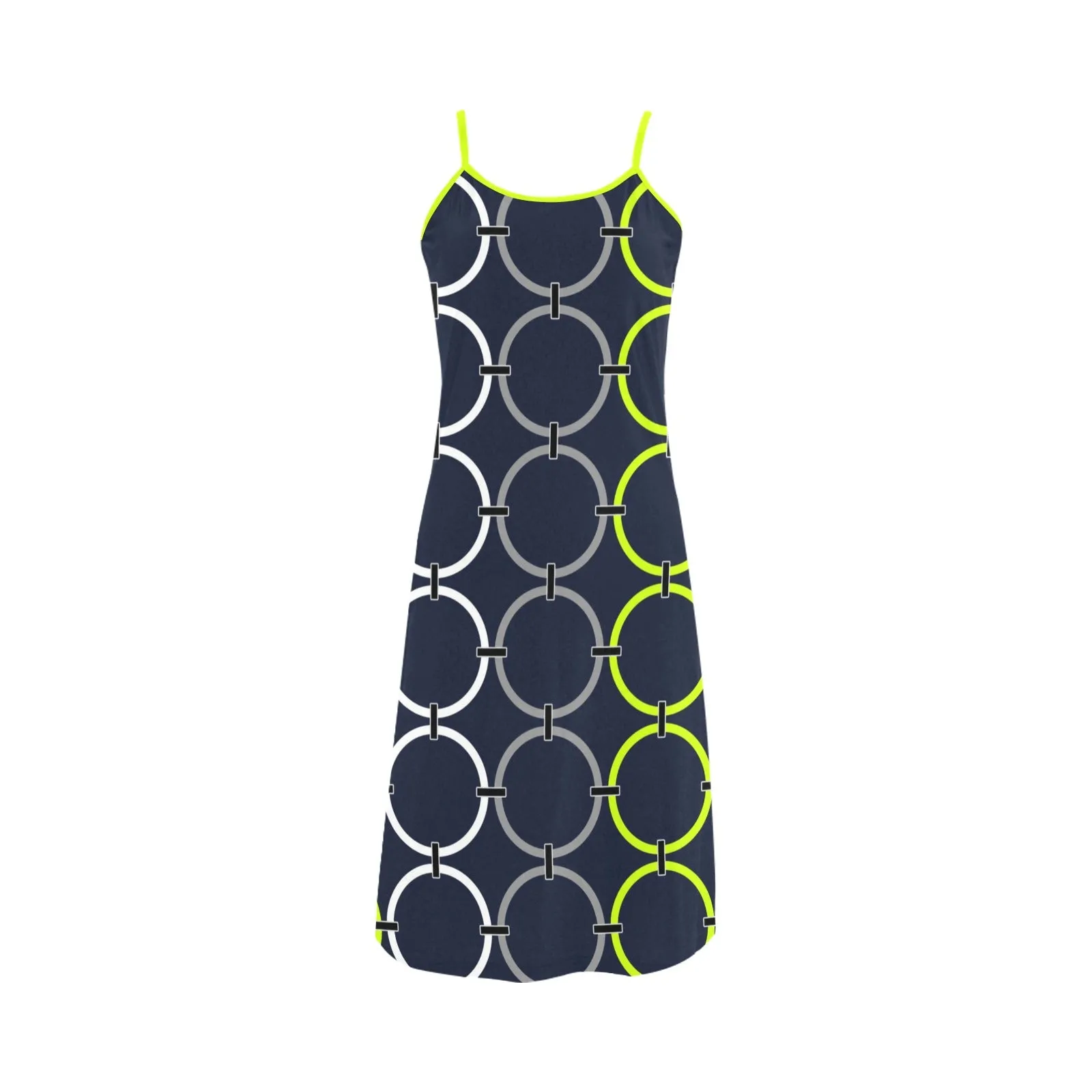 neon green solid 10B Alcestis Slip Dress (Model D05)