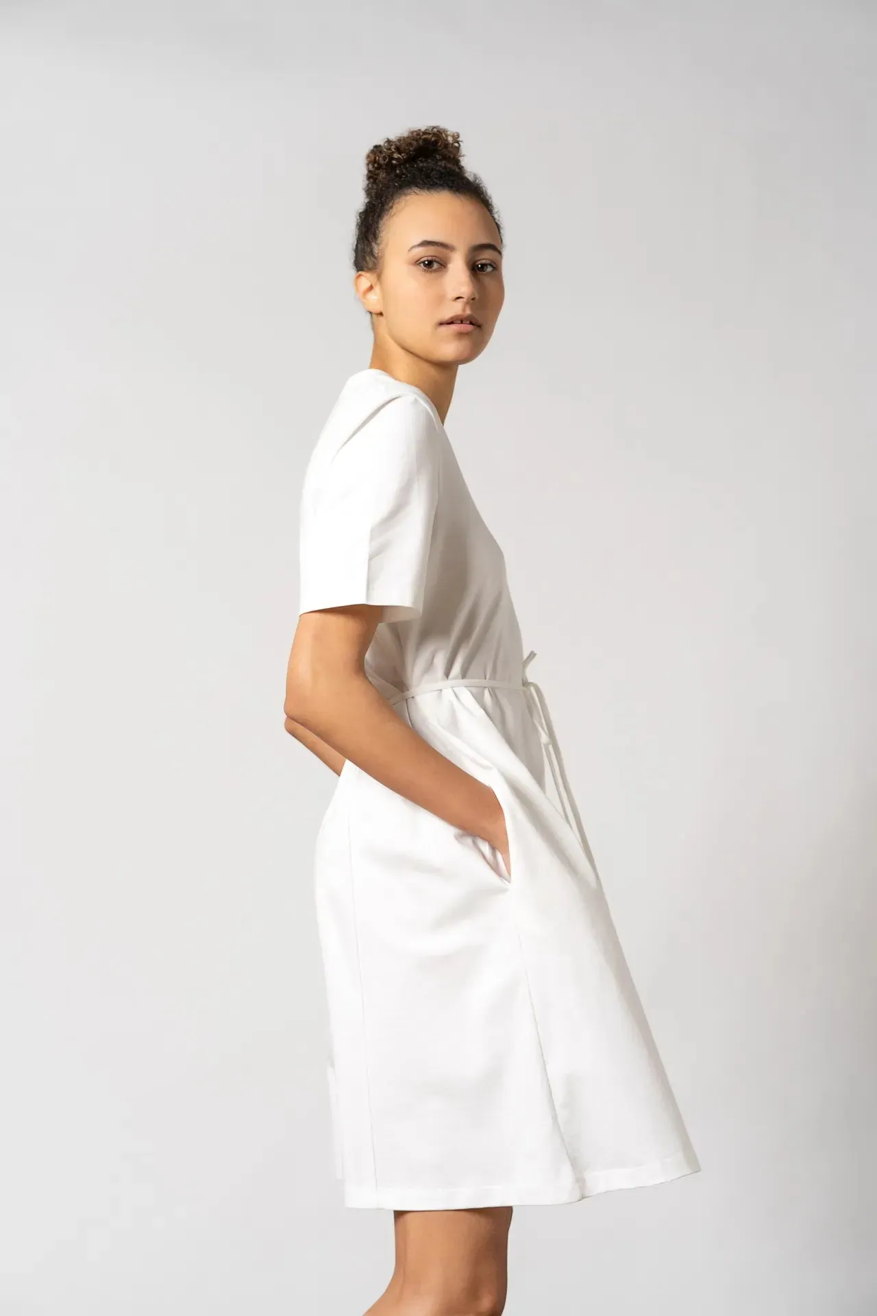 Ofelia Organic Cotton Dress White