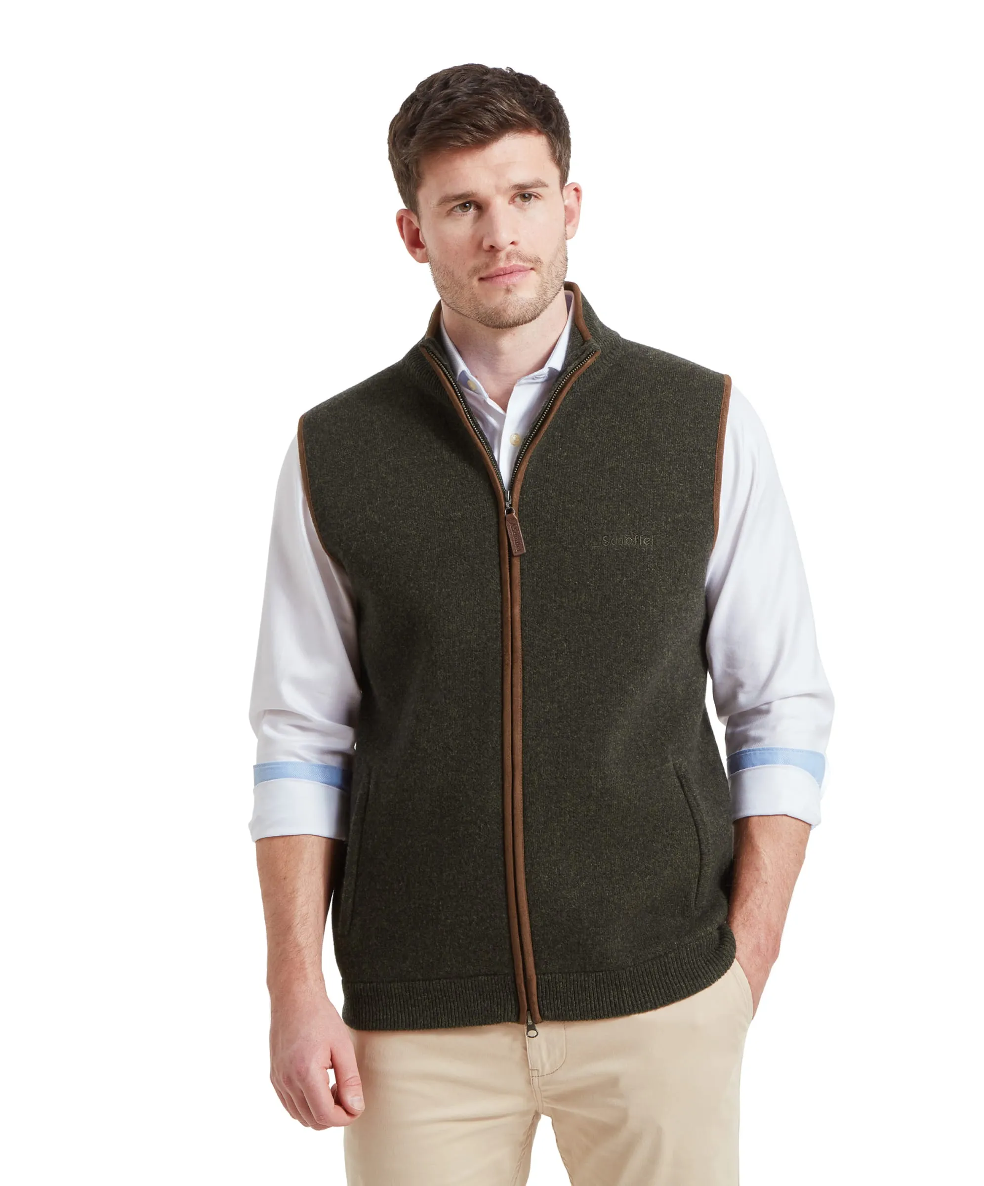 Orkney Merino Gilet - Loden Green